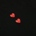 CDG Play Pullover Mit Mehreren Roten Herzen Schwarz
