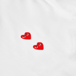 CDG Play Pullover Rote Herzen Weiß