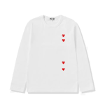 CDG Play Pullover Rote Herzen Weiß