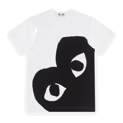 CDG Play T-Shirt Großes Herz Weiß