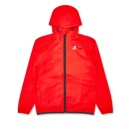 CDG Play X K-Way Full-Zip Jacke Rot