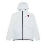 CDG Play X K-Way Full-Zip Jacke Weiß