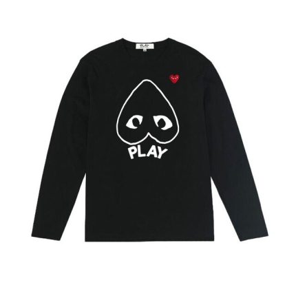 CDG Unisex Langarm Sweatshirt Schwarz