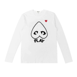 CDG Unisex Langarm Sweatshirt Weiß