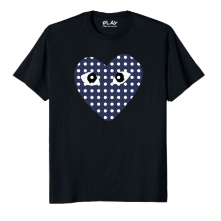 Comme Des Garcons Blaues Herz Shirt