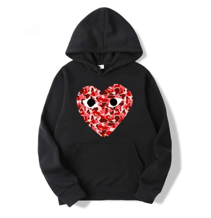 Comme Des Garcons Camo Herz Hoodie