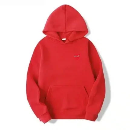 Comme Des Garcons Hoodie Mit Kleinem Roten Herz