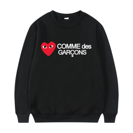 Comme Des Garçons Letter Logo Sweatshirt Schwarz