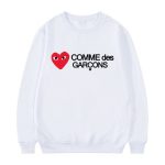 Comme Des Garçons Letter Logo Sweatshirt Weiß