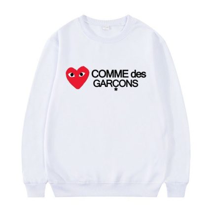 Comme Des Garçons Letter Logo Sweatshirt Weiß