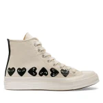 Converse Mehrfarbige Herzen High-Top Weiß
