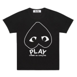Play T-Shirt Schwarz Mit Weißem Herzrand